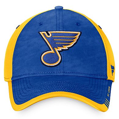 Men's Fanatics Branded Royal/Gold St. Louis Blues Authentic Pro Rink Camo Flex Hat