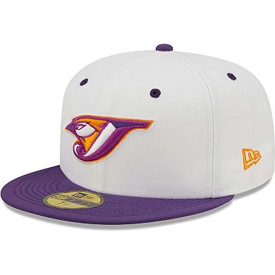 Men's New Era White/Purple Toronto Blue Jays 30th Season Grape Lolli 59FIFTY Fitted Hat