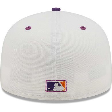 Men's New Era White/Purple Washington Nationals 2008 Nationals Park Inaugural Season Grape Lolli 59FIFTY Fitted Hat