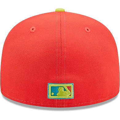 Men's New Era Red/Neon Green New York Yankees   Lava Highlighter Combo 59FIFTY Fitted Hat