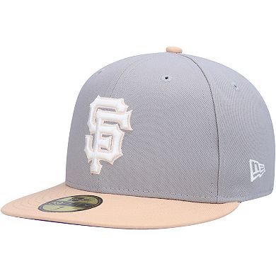 Men's New Era Gray/Peach San Francisco Giants 2007 MLB All-Star Game Purple Undervisor 59FIFTY Fitted Hat