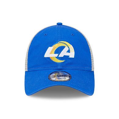 Men's New Era Royal/Natural Los Angeles Rams Loyal 9TWENTY Trucker Snapback Hat