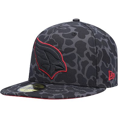 Men's New Era Black Arizona Cardinals Amoeba Camo 59FIFTY Fitted Hat