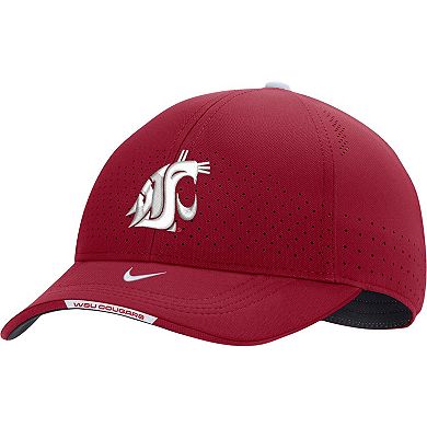 Youth Nike Crimson Washington State Cougars 2023 Sideline Legacy91 Adjustable Hat