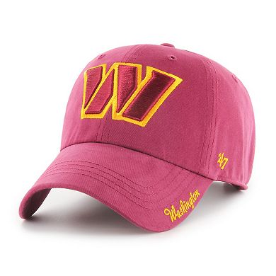 Women's '47 Burgundy Washington Commanders Miata Clean Up Primary Adjustable Hat