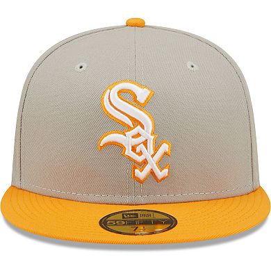 Men's New Era Gray/Orange Chicago White Sox 2005 World Series Cooperstown Collection Undervisor 59FIFTY Fitted Hat