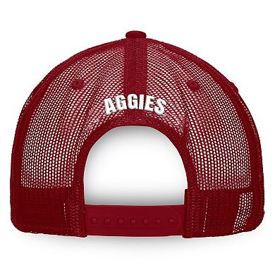 Men's Top of the World White/Maroon Texas A&M Aggies Tone Down Trucker Snapback Hat