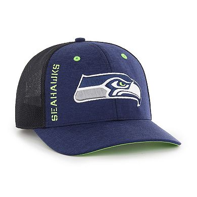 Men's '47 College Navy Seattle Seahawks Pixelation Trophy Flex Hat