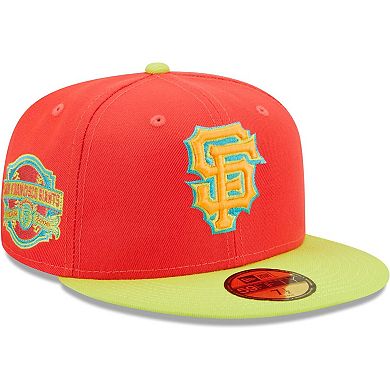 Men's New Era Red/Neon Green San Francisco Giants   Lava Highlighter Combo 59FIFTY Fitted Hat