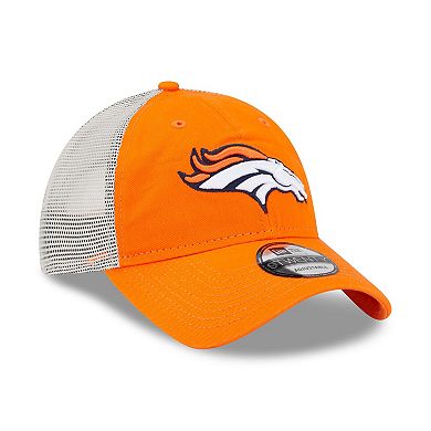 Men's New Era Orange/Natural Denver Broncos Loyal 9TWENTY Trucker Hat