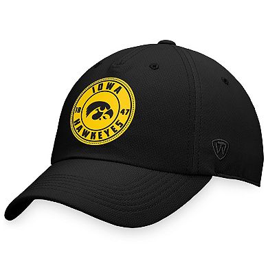 Men's Top of the World Black Iowa Hawkeyes Region Adjustable Hat