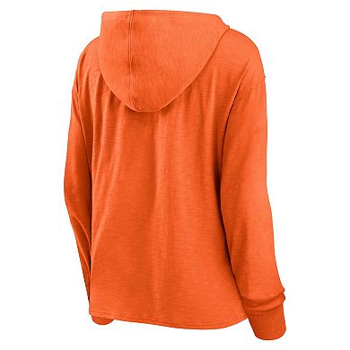 Women's Fanatics Branded Orange Philadelphia Flyers Heritage Salvation Waffle Pullover Hoodie