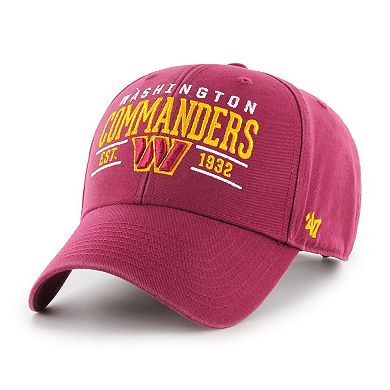 Men's '47 Burgundy Washington Commanders Centerline MVP Adjustable Hat