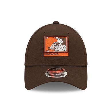 Men's New Era Brown Cleveland Browns Framed AF 9FORTY Snapback Hat