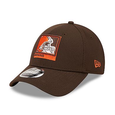 Men's New Era Brown Cleveland Browns Framed AF 9FORTY Snapback Hat