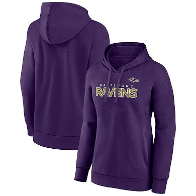 Women's Fanatics Branded Purple Baltimore Ravens Checklist Crossover V-Neck Pullover Hoodie
