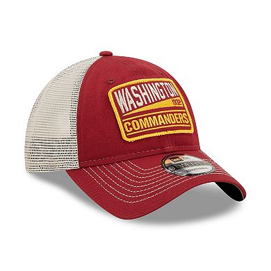 Men's New Era  Burgundy/Natural Washington Commanders  Devoted Trucker 9TWENTY Snapback Hat