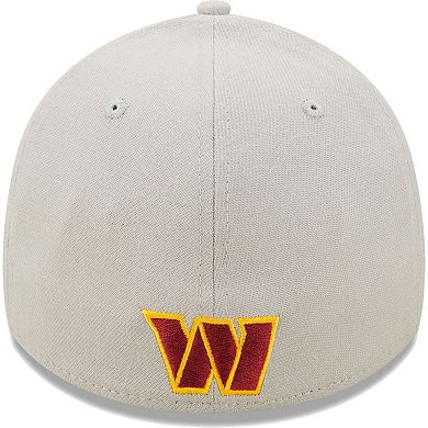 Men's New Era Gray Washington Commanders Wordmark Essential 39THIRTY Flex Hat