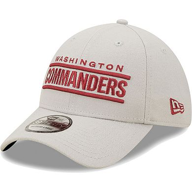 Men's New Era Gray Washington Commanders Wordmark Essential 39THIRTY Flex Hat