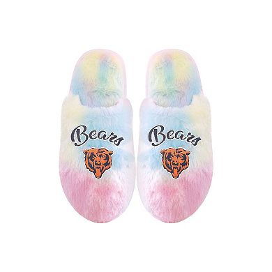 Youth FOCO Chicago Bears Rainbow Script Slippers