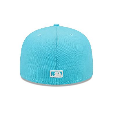 Men's New Era Blue Boston Red Sox Vice Highlighter Logo 59FIFTY Fitted Hat