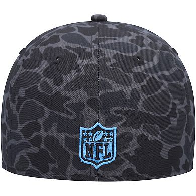 Men's New Era Black Los Angeles Chargers Amoeba Camo 59FIFTY Fitted Hat