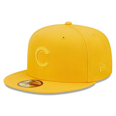 Men's New Era Gold Chicago Cubs Tonal 59FIFTY Fitted Hat