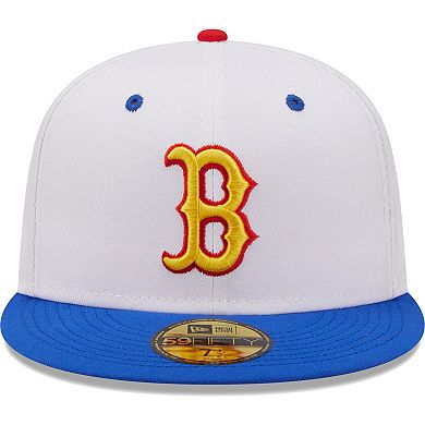 Men's New Era White/Royal Boston Red Sox 2004 World Series Champions Cherry Lolli 59FIFTY Fitted Hat
