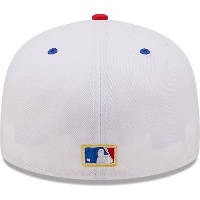 Men's New Era White/Royal Boston Red Sox 2004 World Series Champions Cherry Lolli 59FIFTY Fitted Hat