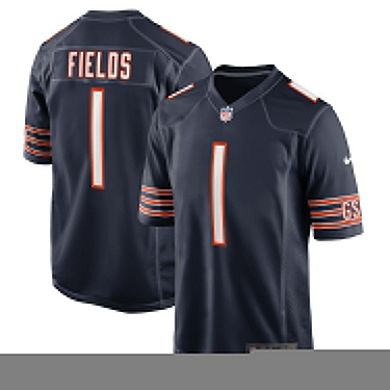 Men's Nike Justin Fields Navy Chicago Bears Player Game Jersey