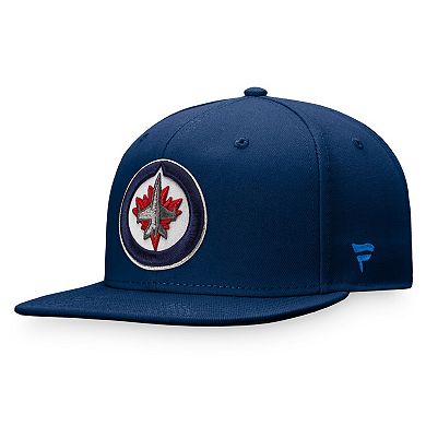 Men's Fanatics Branded Navy Winnipeg Jets Core Primary Logo Fitted Hat