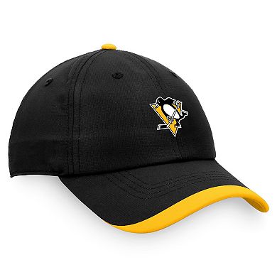 Men's Fanatics Branded Black Pittsburgh Penguins Authentic Pro Rink Pinnacle Adjustable Hat