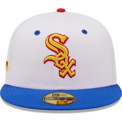 Men's New Era White/Royal Chicago White Sox 2005 World Series Cherry Lolli 59FIFTY Fitted Hat