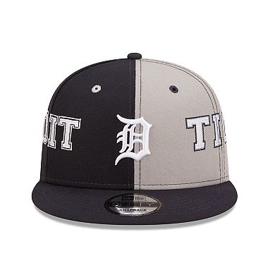 Men's New Era Navy/Gray Detroit Tigers Team Split 9FIFTY Snapback Hat