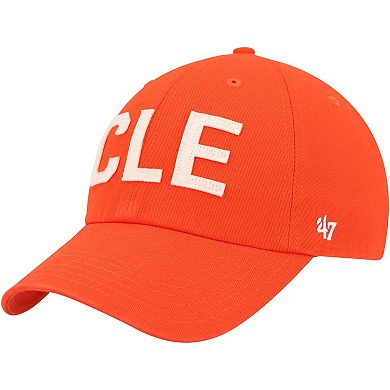 Women's '47 Orange Cleveland Browns Finley Clean Up Adjustable Hat
