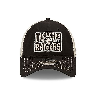 Men's New Era  Black/Natural Las Vegas Raiders  Devoted Trucker 9TWENTY Snapback Hat