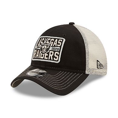 Men's New Era  Black/Natural Las Vegas Raiders  Devoted Trucker 9TWENTY Snapback Hat