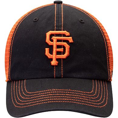 Men's '47 Black San Francisco Giants Trawler Clean Up Trucker Hat