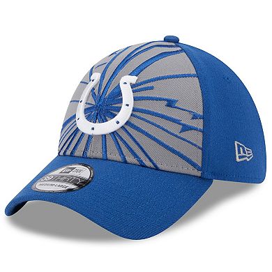 Men's New Era Gray/Royal Indianapolis Colts Shattered 39THIRTY Flex Hat
