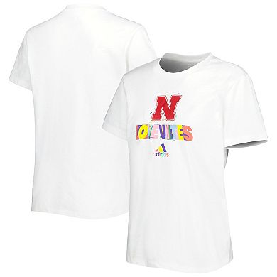Women's adidas White Nebraska Huskers Fresh Pride T-Shirt