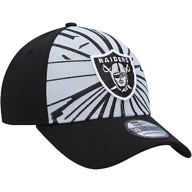 Men's New Era Gray/Black Las Vegas Raiders Shattered 39THIRTY Flex Hat