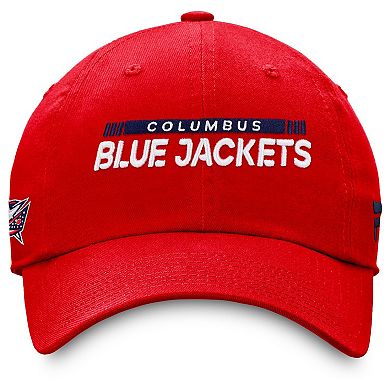 Men's Fanatics Branded Red Columbus Blue Jackets Authentic Pro Rink Adjustable Hat