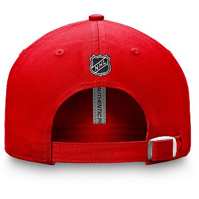 Men's Fanatics Branded Red Columbus Blue Jackets Authentic Pro Rink Adjustable Hat