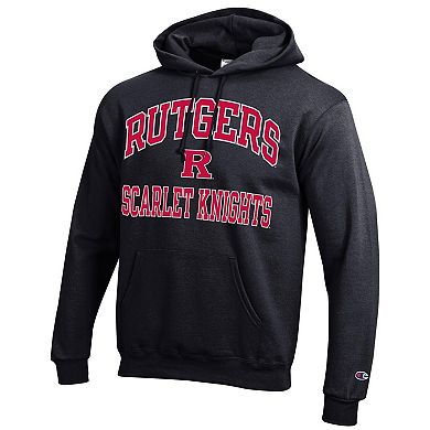 Men's Champion Black Rutgers Scarlet Knights High Motor Pullover Hoodie