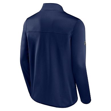 Men's Fanatics Branded Navy Columbus Blue Jackets Authentic Pro Rink Fleece Full-Zip Jacket