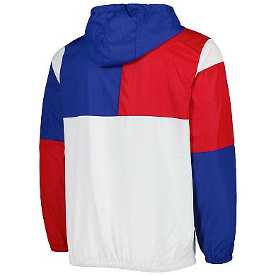 Men's G-III Sports by Carl Banks Royal/Red Chicago Cubs Fair Catch Half-Zip Hoodie