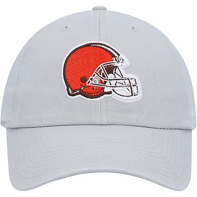 Men's '47 Gray Cleveland Browns Team Clean Up Adjustable Hat