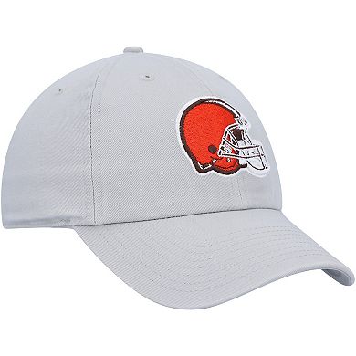 Men's '47 Gray Cleveland Browns Team Clean Up Adjustable Hat