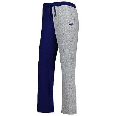 Women's ZooZatz Navy/Gray Penn State Nittany Lions Colorblock Cozy Tri-Blend Lounge Pants