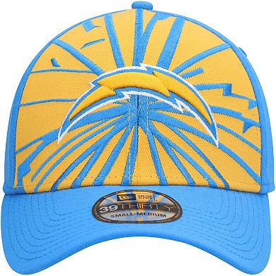 Men's New Era Gold/Powder Blue Los Angeles Chargers Shattered 39THIRTY Flex Hat